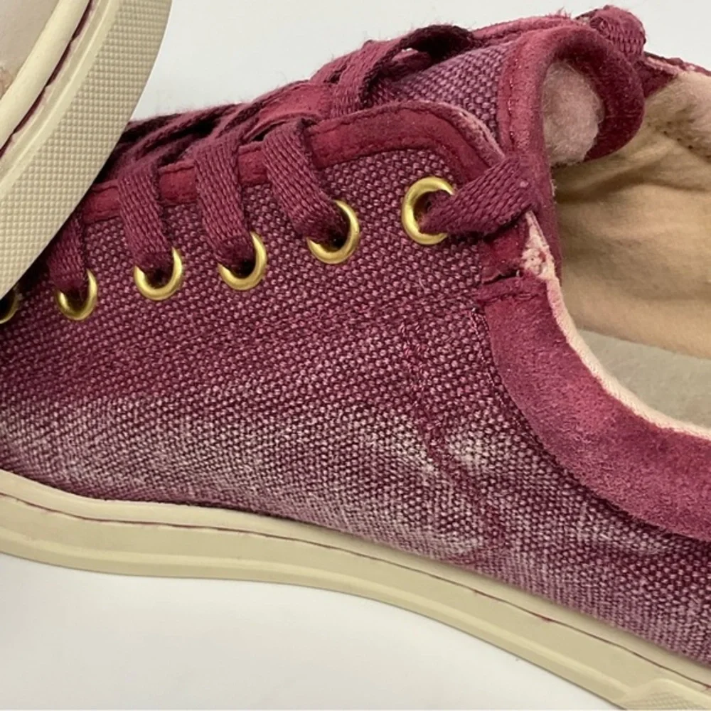 Ugg Taya Canvas Sneakers‎ Burgundy Size 7
